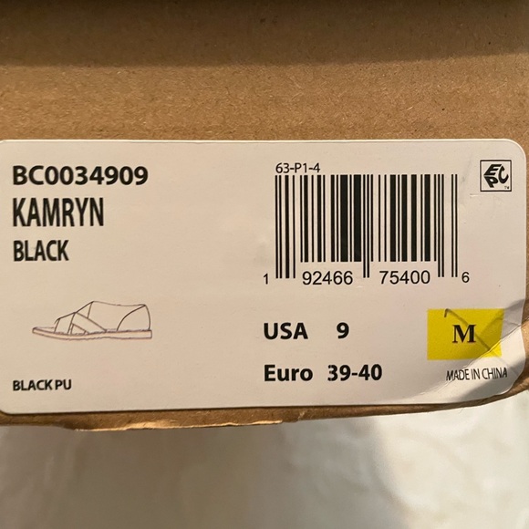 b.o.c. Women's Black Sandals size 9 - Picture 3 of 5